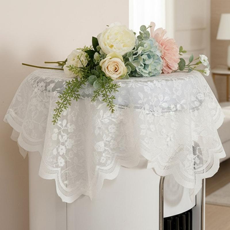 Stylish Lace Tablecloth For Centerpiece Decoration Washable Polyester Fabric Home Accent
