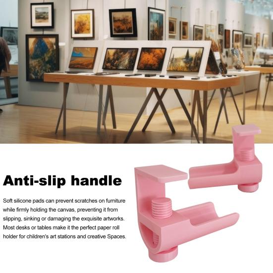 Clamp-On Canvas Holder Diamond Art Canvas Roller with Adjustable Table Clamp Art Paper Roll Holder for Diamond Art Projects