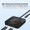 1 Set Bidirectional USB-C KVM Switcher Switcher 8K@60HZ with PD100W Charging 10Gbps Transmission