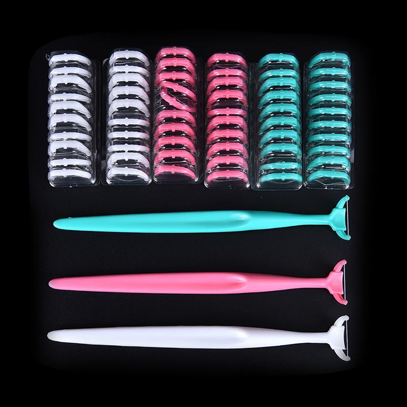 20 Stück Zahnseidekopf+1 Stück Griffbürste Zahnseidekopf Auswechselbar Zahnstocher