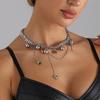 Unique Love Themed Alloy Necklace Versatile Accessory Clavicle Chain For Parties Dating Special Occasions