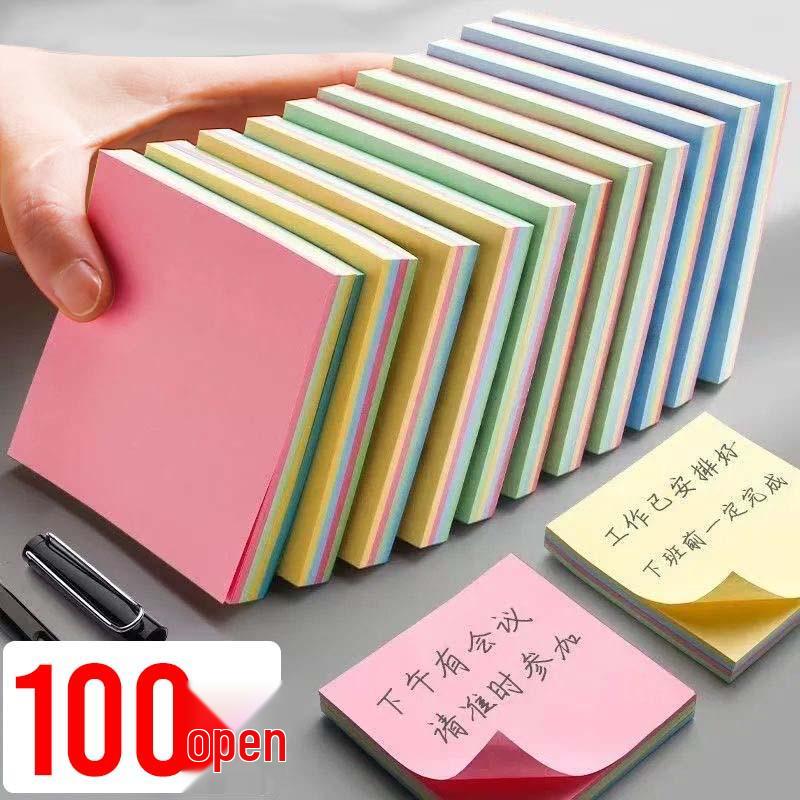 Sticky Notes - High Adhesion, Colorful, 100 Pages, Expandable Message Memo Stickers for Office Use