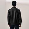 HLA Men's Embossed PU Leather Winter Jacket
