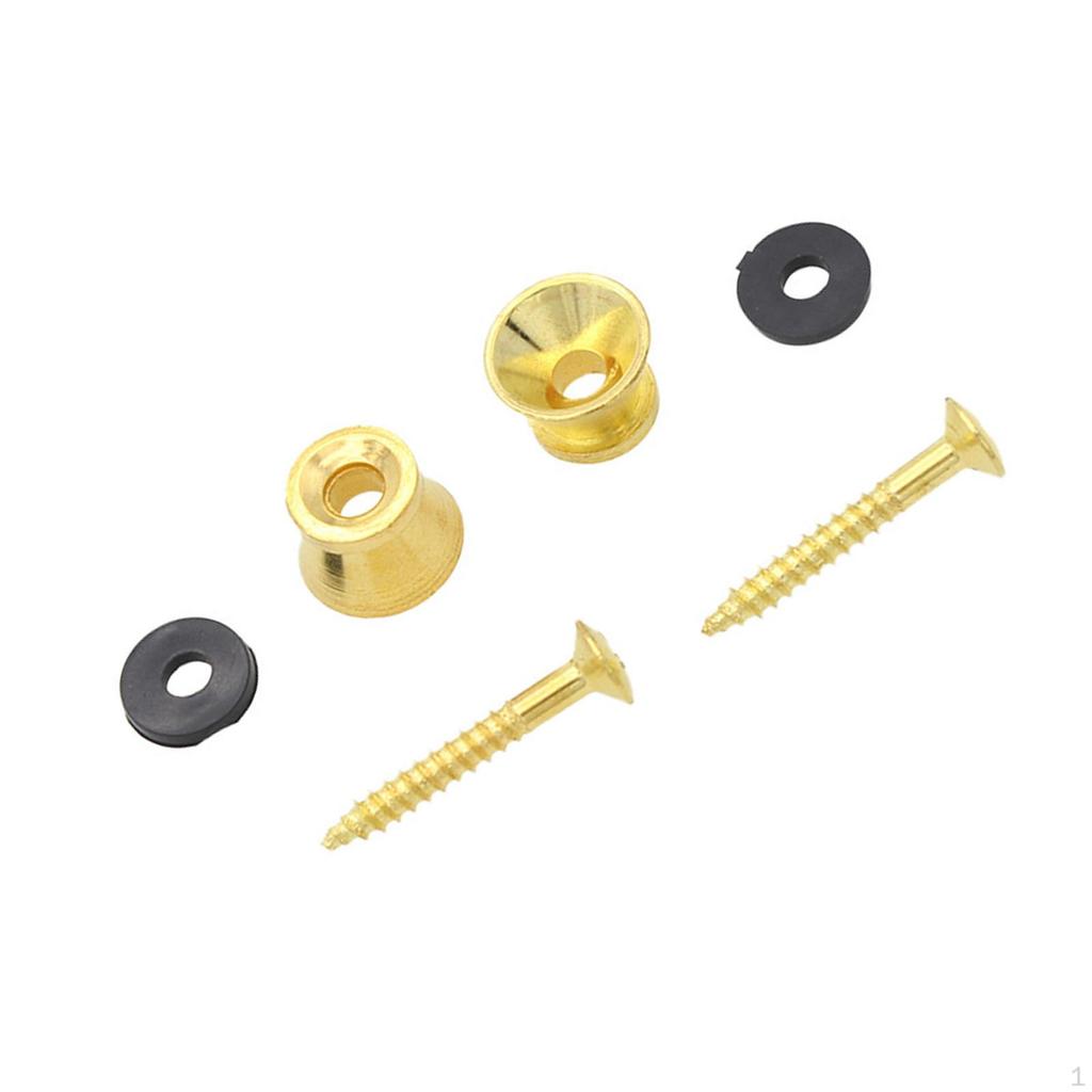 Electric Guitar Strap Buttons End Pins Replacement Easy Installation Locks