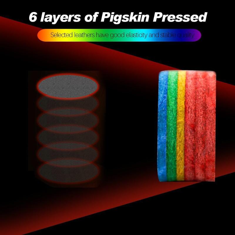 1Pc Rainbow Billiard Tip Replacement Pool Cue Tip For Snooker Sports Outdoor 6 Layers Hardness Snooker Tips Head Accessories