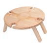 Portable Wine Picnic Table with 4 Wine Glasses Holder Lightweight Snack Tray Foldable Wine Tray for Party Camping Beach