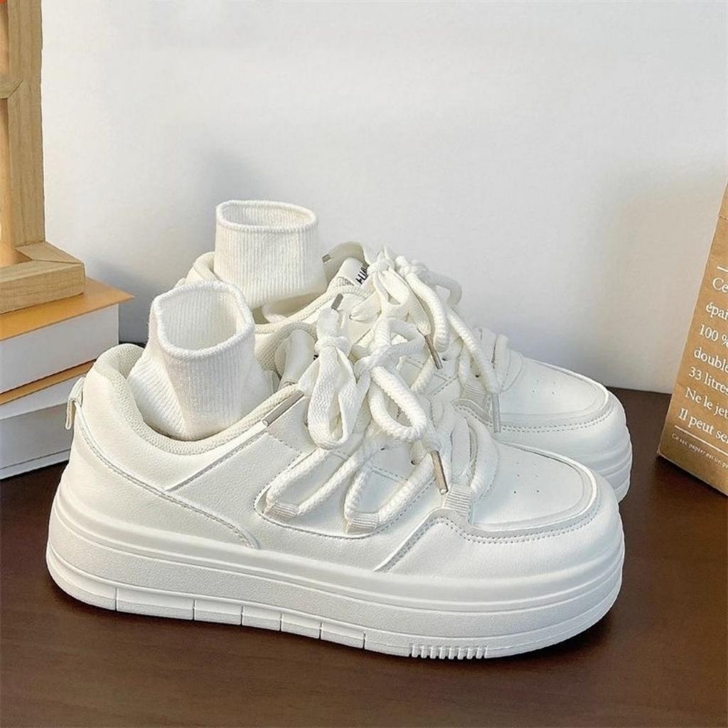 Fashion Fashion Sneakers for Women 2025 New Spring Autumn Casual White Platform Shoes Female Lace Up Sports Board Ladies Vulcanize Shoes