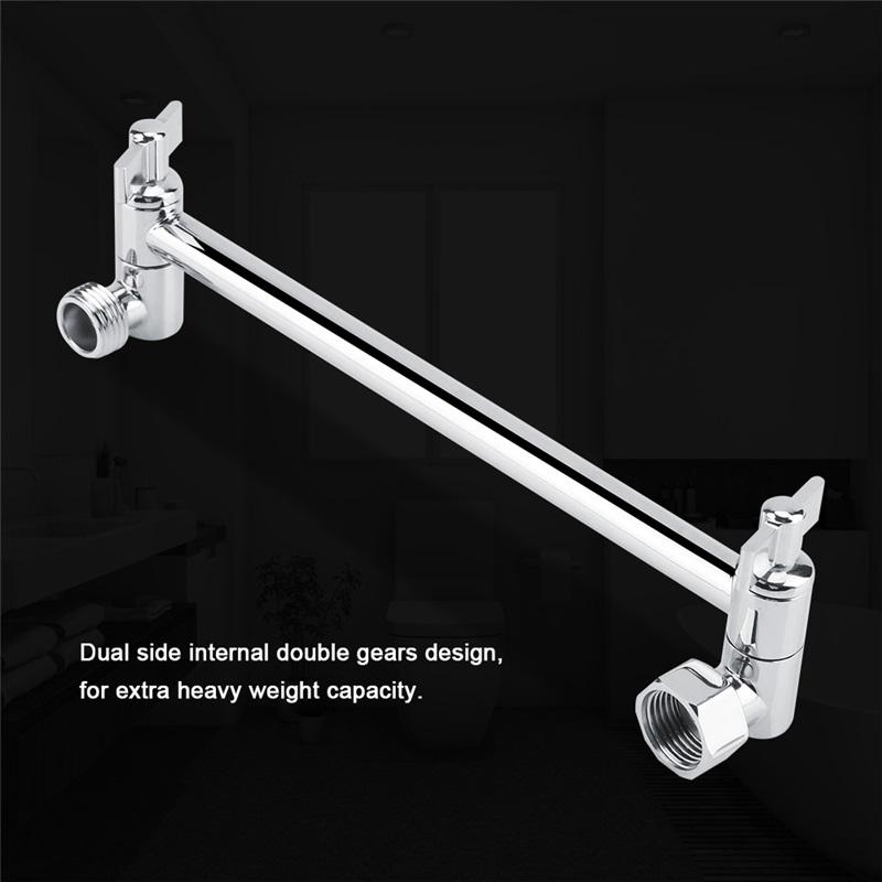 Verstellbarer Duscharm Universelles Bogen-Design Verbindung Massives Kupfer Dusche Verstellbarer Winkel Anti-Leck Dusch-Verlängerungsarm