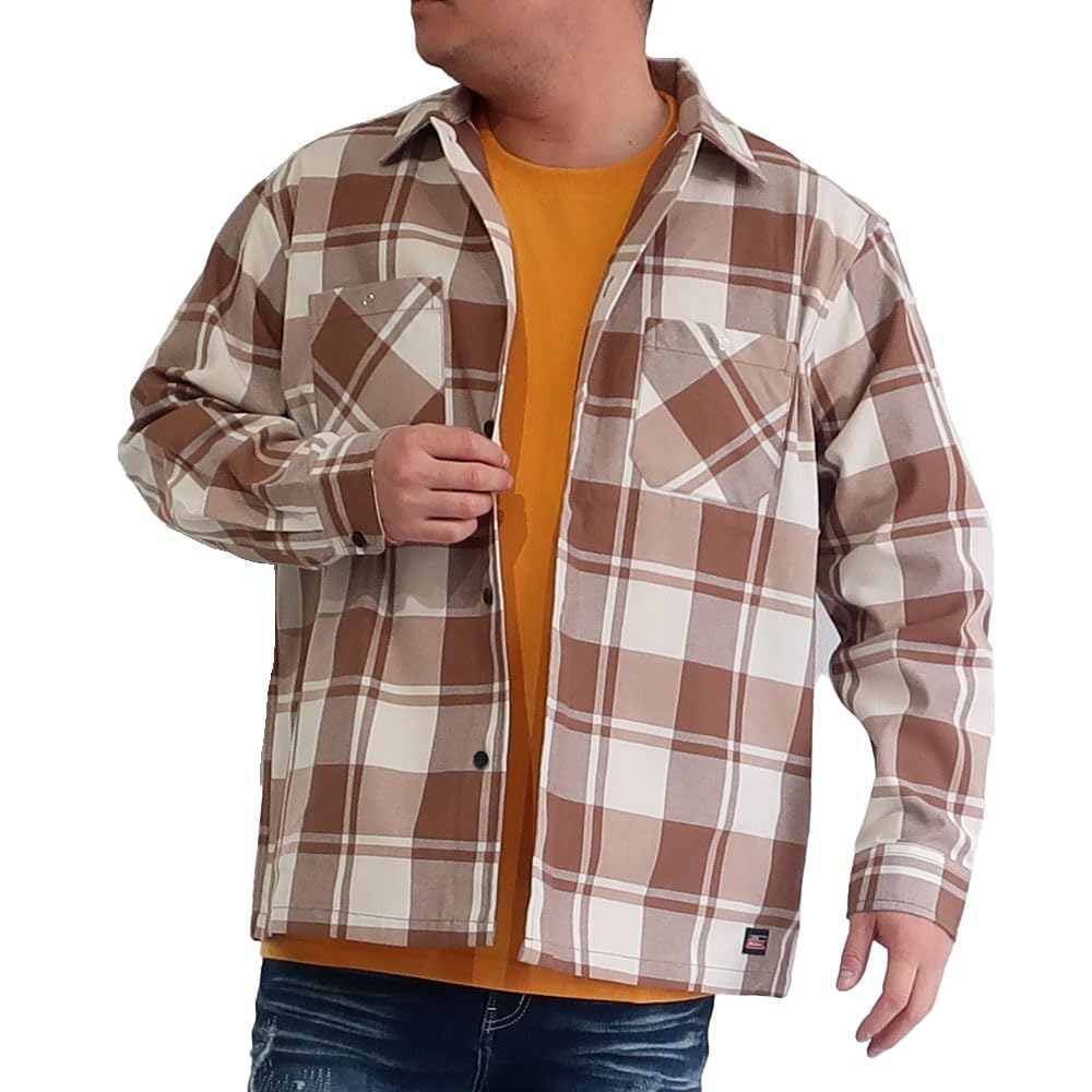 

Dickies Клетчатая фланелевая рабочая рубашка больших размеров XL 10001663 Мужская рубашка, Рукав, M, L, (коричневый)