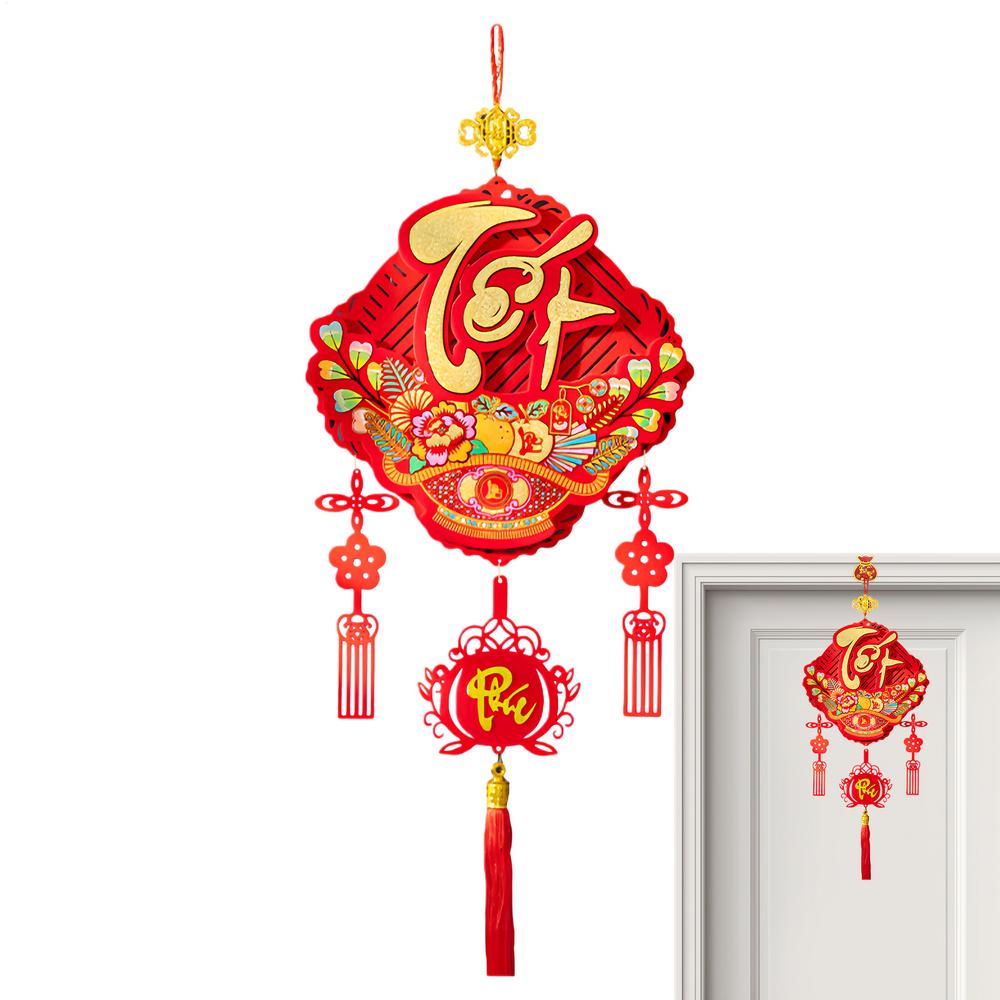 Chinese Lunar Horse Pendant Auspicious Traditional 2026 Lunar Horse Year Ornament For Wall Window Living Room Bedroom Entryway