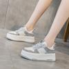 Small size niche rhinestone platform little white shoes women's autumn new casual little white shoes muffin board shoes