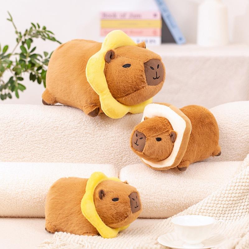 Cute Toast Capybara Pillow Plush Toy Doll Kapibara Doll Girl Ragdoll