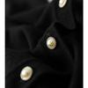Women's Black Hand-Beaded Patchwork Long Sleeve Sweater Coat - Spring/Autumn 2026 Elegant Knitwear