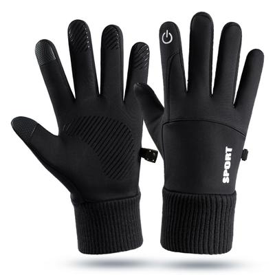 Gants d'extérieur pour hommes hiver chaud plus velours écran tactile antidérapant coupe-vent imperméable conduite