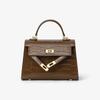 New Versatile and Fashionable High-end Light Luxury Niche Genuine Leather Crocodile Pattern Crossbody Hand Armpit Bag
