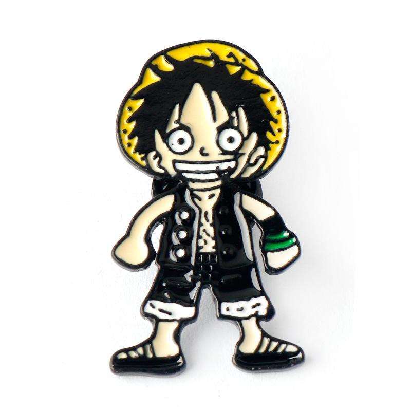 One Piece Луффи и Зоро Пираты Соломенной Шляпы Металлический Значок Брошь