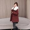 Winter Cotton-padded Clothes, New Large Fur-collared Cotton-padded Jackets, Waist-closed, Thin and Warm, Medium and Long Down Cotton-padded Clothes.