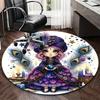1pc Anime Design Round Carpet Office Chair Mat, Non Slip Rug for Home Decor, Living Room, Bedroom, Game Room, Festival Gift