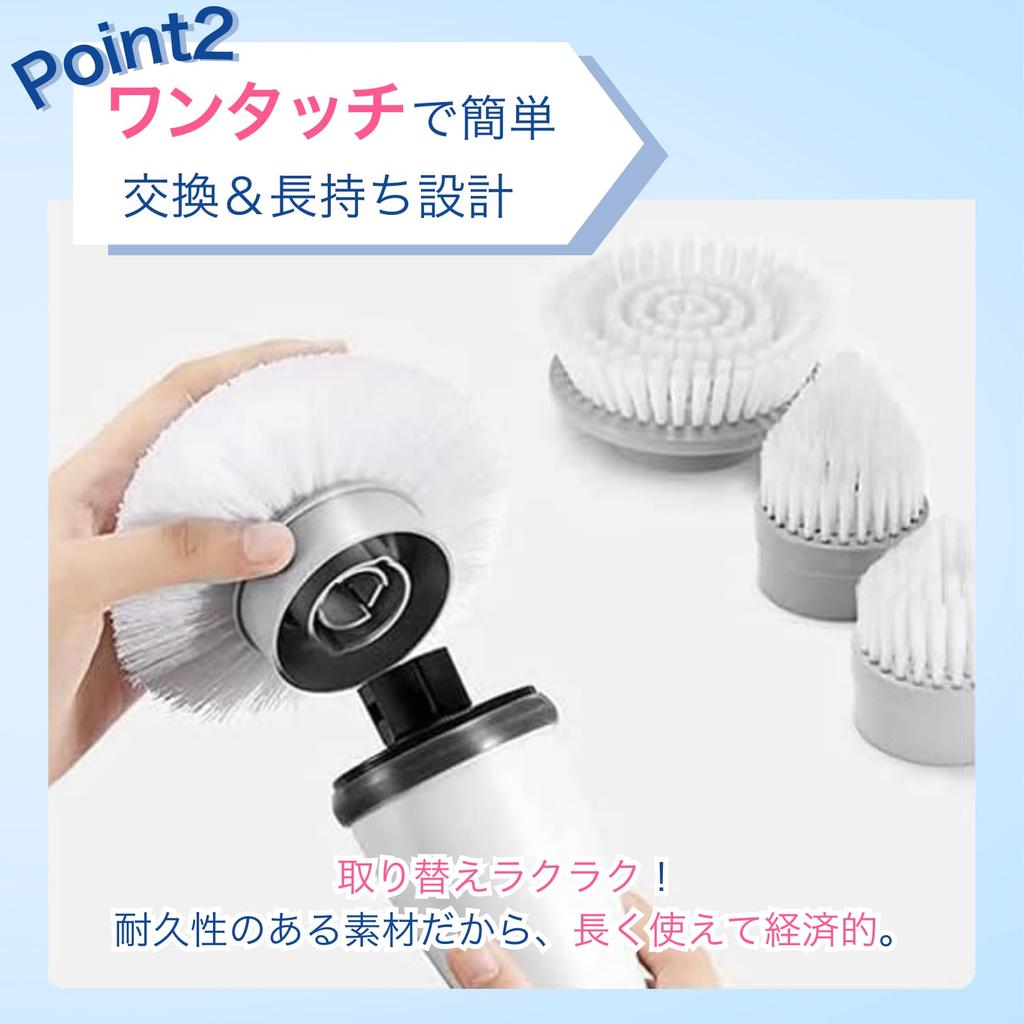 PLEAVIT Bath Polisher Replacement Brush Set, Electric Cleaning Brush, Replacement Brushes for Floors, Kitchens, Bathrooms, and Tiles, Set of 5