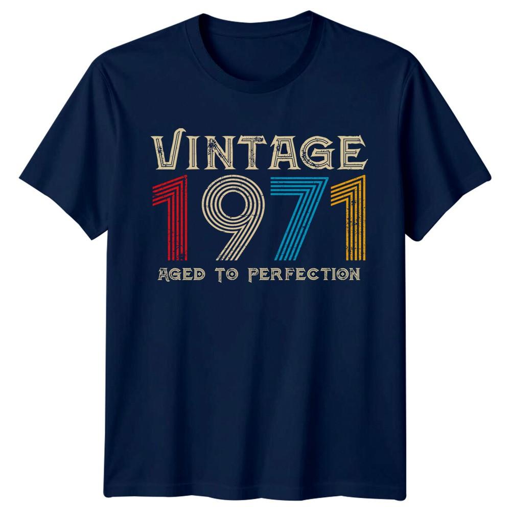 Vintage 1971 Unisexs TShirt Aged To Perfection 55th Birthday Gift