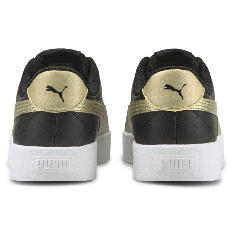 Puma Skye Clean Durable Lightweight Low-Top Sneakers Women Sneakers Black Gold 381106-01