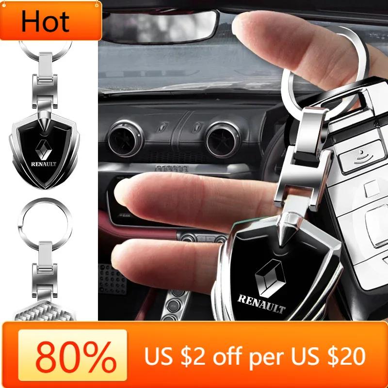 2026 Hete Interieurstickers 3D Metaallegering Autosleutelhanger Wolkenpatroon Schild Sleutelhangers Voor Renault DACIA Fluence Sce