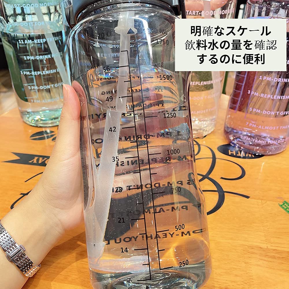 TSQIBU Bottle Water Bottle 2L Large Capacity Portable Straw Sports Water Bottle BPA Free Plastic Water Bottle for Adults and Kids Outdoor Sports