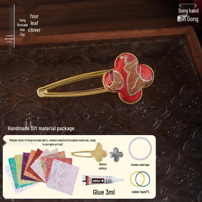 Imitation Song Brocade Hair Clip DIY Kit: Chinese Style Jewelry Accessories - Complete Set for Mother's Day Gifts