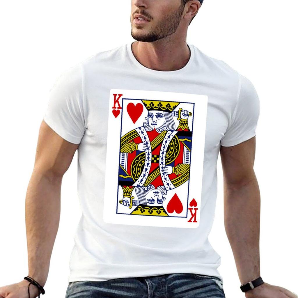 Herz-König Spielkarte T-Shirt Atmungsaktives Reise-T-Shirt