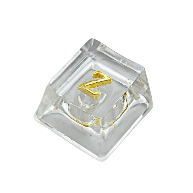 Handmade Clear Resins Keycaps With 3D Letter Universal OEM Height For Customs Mechanical Keyboards