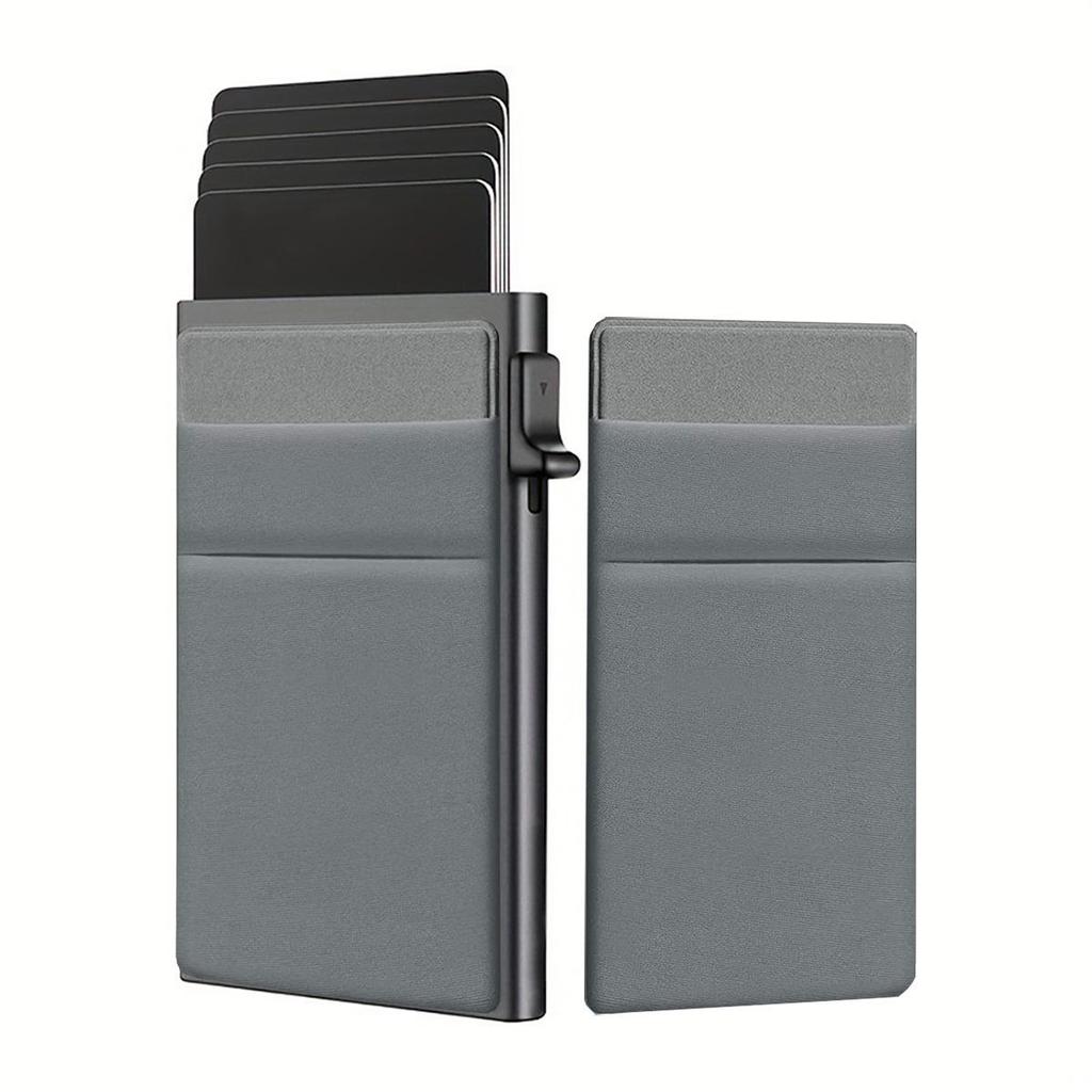 Aluminum RFID Shielding Card Holder - Automatic Pop-up, Anti-Theft, Anti-Demagnetization, Ultra-Thin Metal Clip