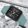 Fashion Women Men Watches Silicone Strap Creative Quartz Watch Square Watch Multi-function Clocks Wristwatch Gift