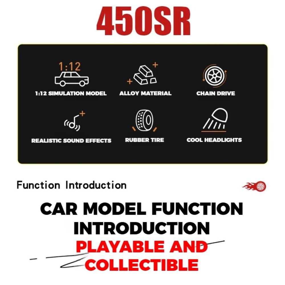 1/12 CFMOTO 450SR RACE REPLICA Alloy Die Cast Motorcycle Model Vehicle Collection Sound & Light Off Road Autocycle Toys Car Boy
