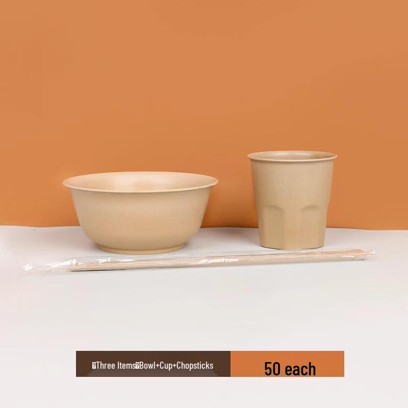 Disposable Bowl, Cup & Chopsticks Set