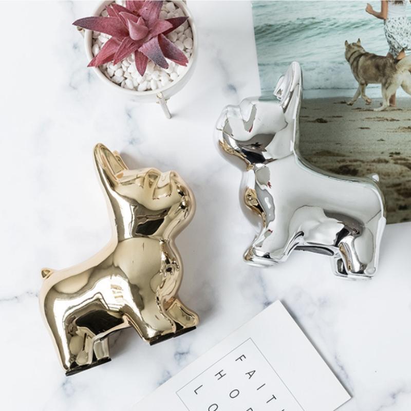 Sparebøsser Spargris Europeisk Metode Hundekamp Skrivebordsornament Kvinne Kreativ Søt Kunstnerisk Dyr Rom Stue Dekorasjon