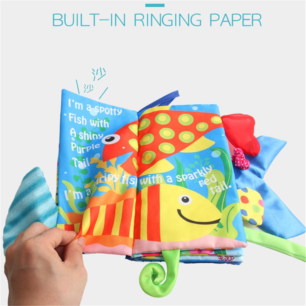 Baby Kids Intelligence Development Cloth 3D  Tail Book Educational Toy