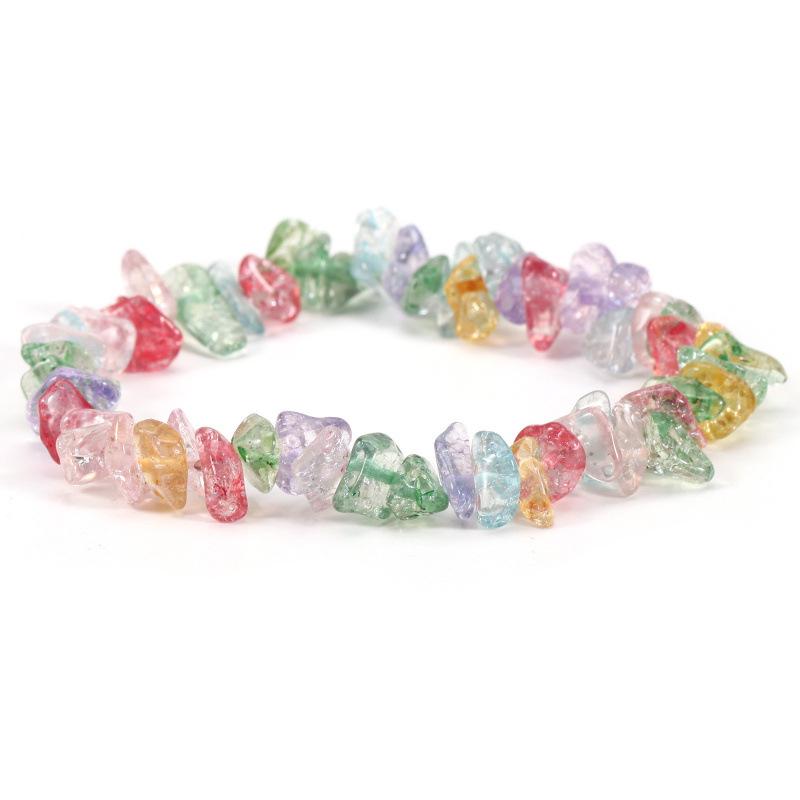 Amethyst & Amazonit Splitstein Elastisches Armband