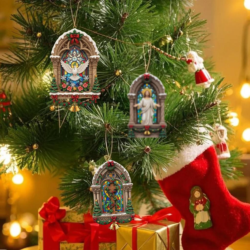 Christmas Pendant Christmas Tree Decoration Pendant 2D Flat Acrylic