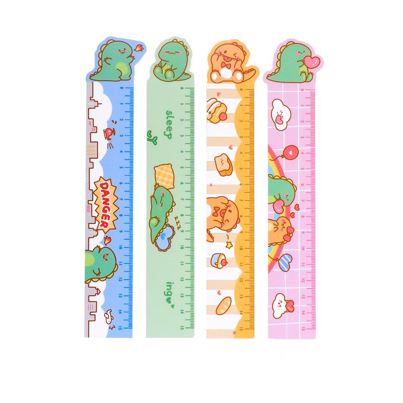 4 Piece Candy Color Animals Kawaii Stationery Cartoon Drawing Office School Kitten Straight Plastic Ruler