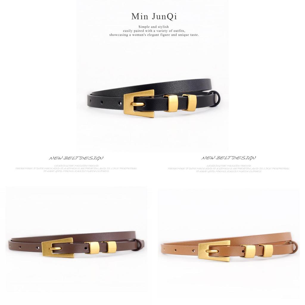 Classic Leather Belt For Men With Pin Buckle Fashion Dress Waist Accessory