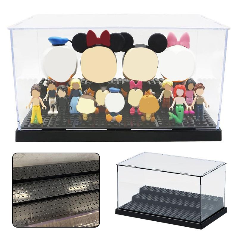 Acrylic Display Case for Minifigure Dustproof Building Block Show Case 3 Tiers Storage Box Organizer for Figures