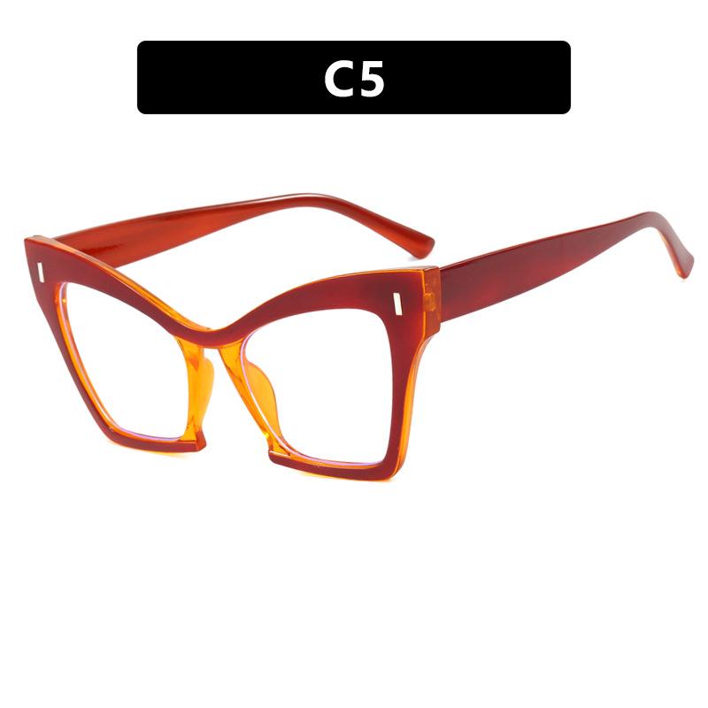 Montatura Occhiali Grande Farfalla Anti Luce Blu - Design alla Moda Color Block per Donna