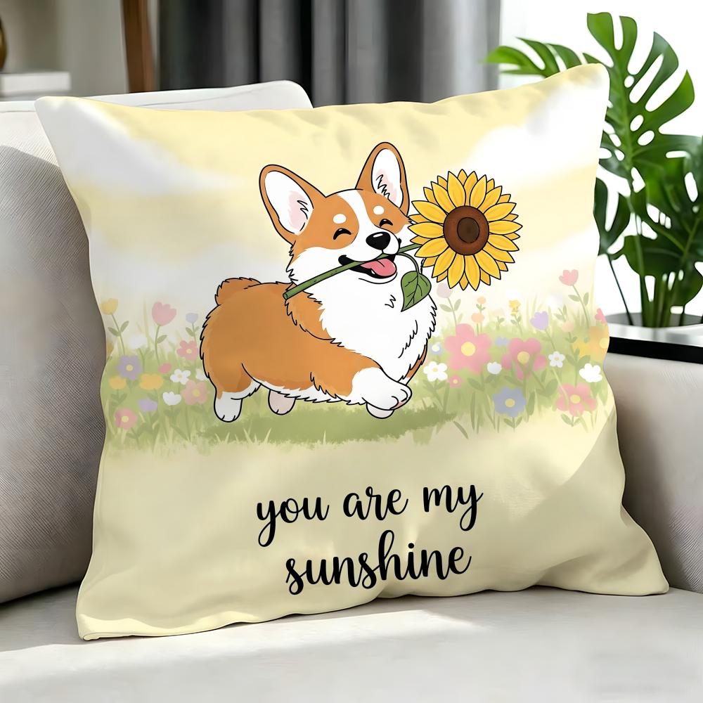 Cartoon CCorgied Cushion Cover Cushion Cover Set Pcs x x x Pillowcase Decorative Sofa Home Decor