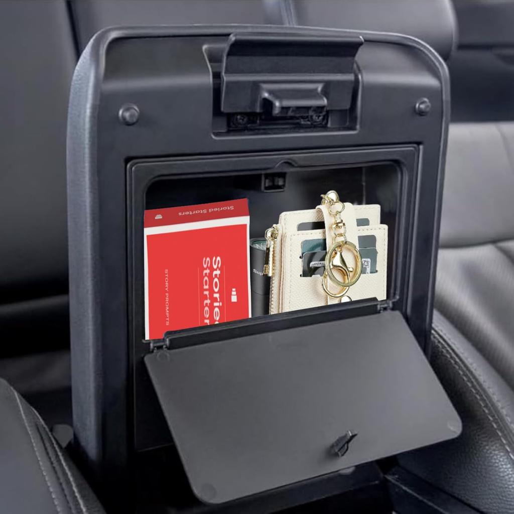 2PCS Center Console Organizer For 2025 Toyota 4Runner 6Th Gen Accessories Interior Ert Armrest Storage Tray And Hidden Storage Box