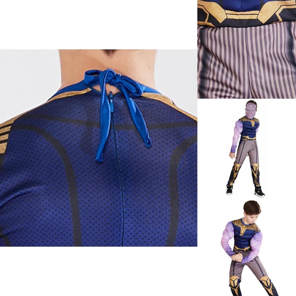 Avengers 4 Endgame Thanos Tuta Costume da Ragazzo Con Squisita Fattura e Vestibilità Confortevole