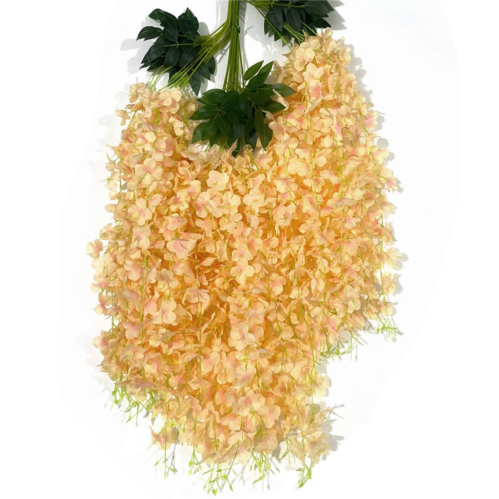 Simulation Wisteria Flower, Wedding Arch Decoration Promenade Simulation Bean Flower Branch Bean Flower Hanging, Vine Plant Fake Flower