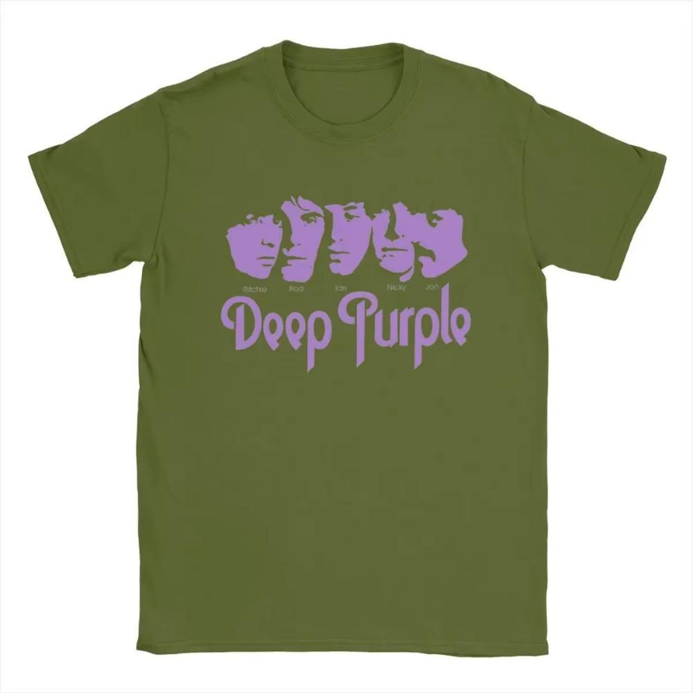 Men T-Shirts Deep Purple Novelty  Tees Short Sleeve T Shirt Crew Neck Tops Summer