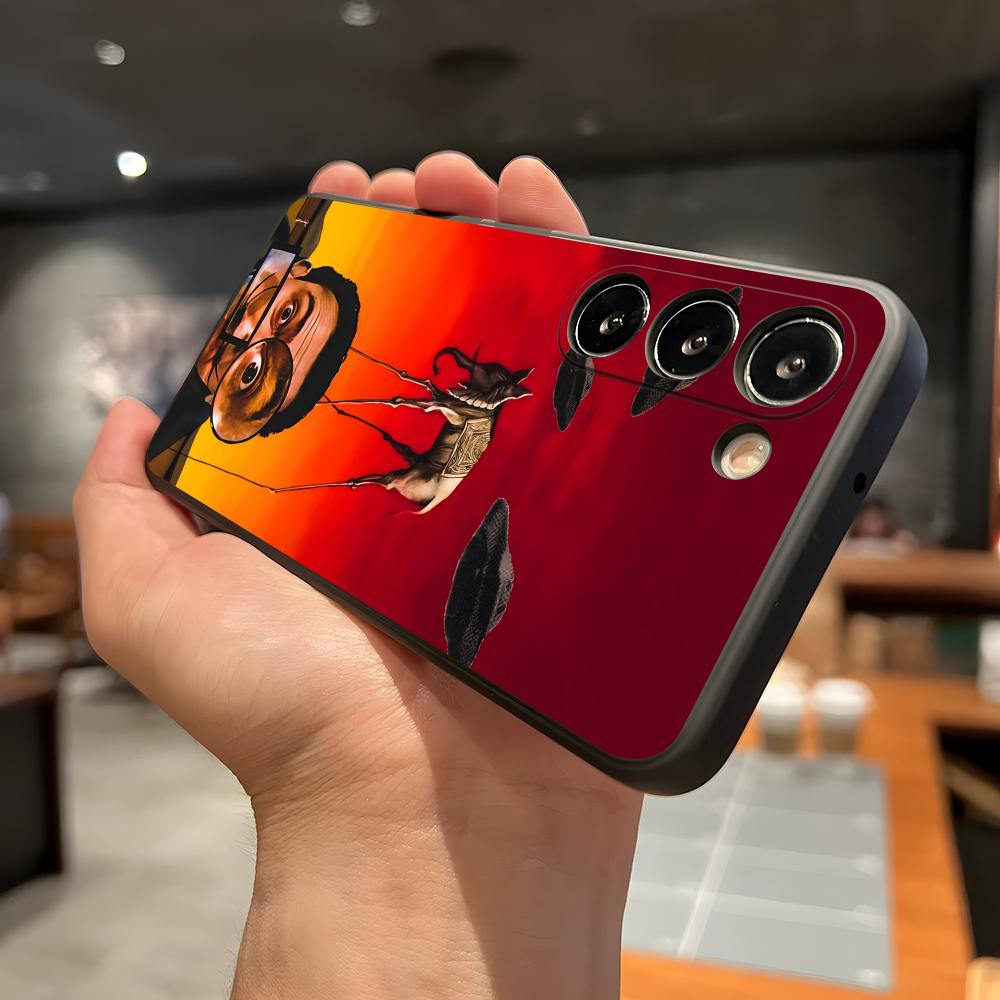 

Famous Pretty Salvador Dali Art Phone Case For Samsung A56 A36 A26 A16 A15 A25 A35 A55 A14 A34 A24 A54 Black Soft Shell Samsung A32 4G