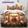 Animal Frames Pattern Bedding Quilt Set Quilt Cover Pillowcase Home Decoration Birthday Gift (1 * Duvet Cover + 2 * Pillowcase, Without Core)