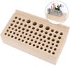 1pc Wooden Storage Rack with 76 Holes, Organizer Holder, Professional Leather Craft Collecting Tool, DIY Handicraft Storing Tool